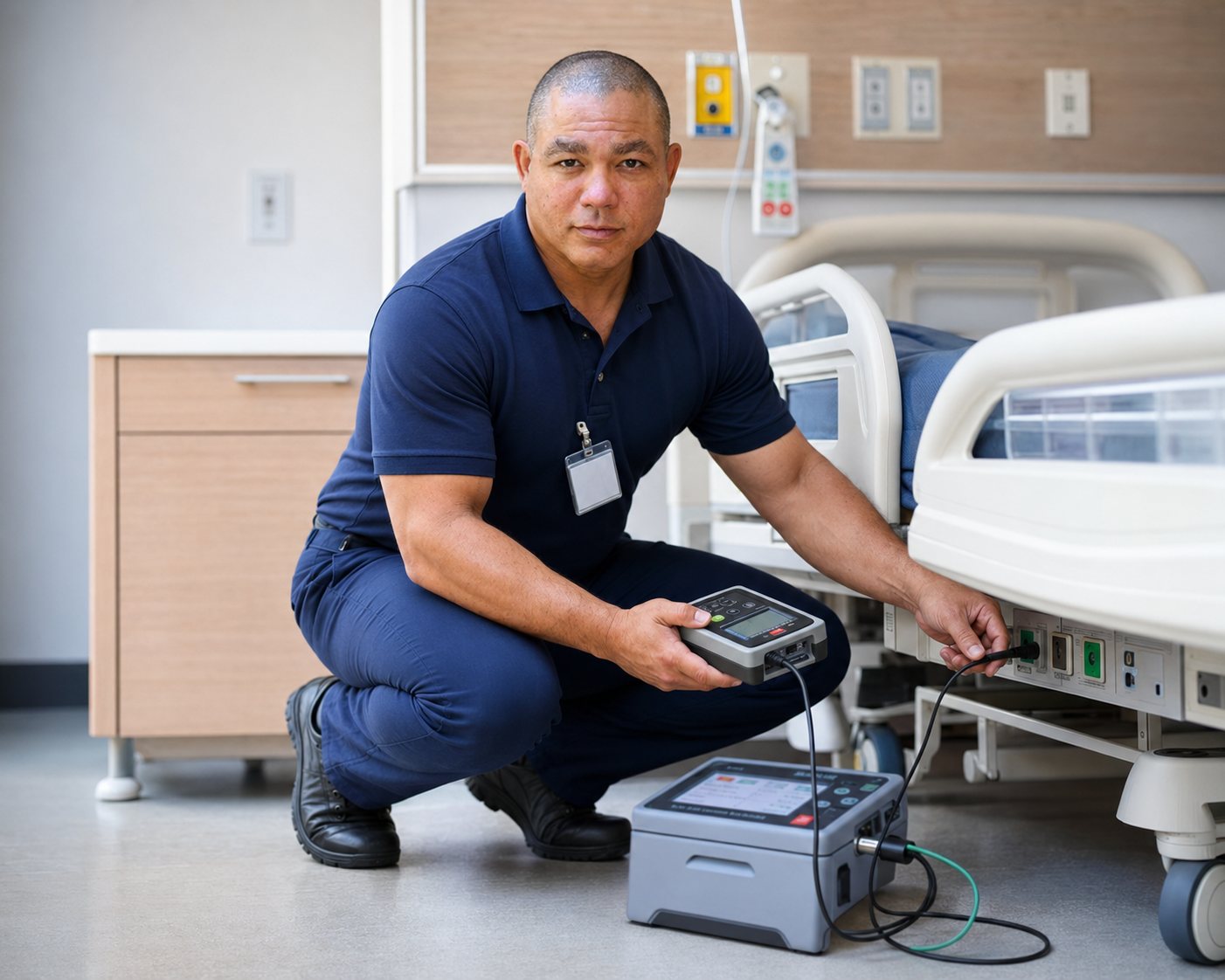 BiomedRx technician performing about to protect patient safety